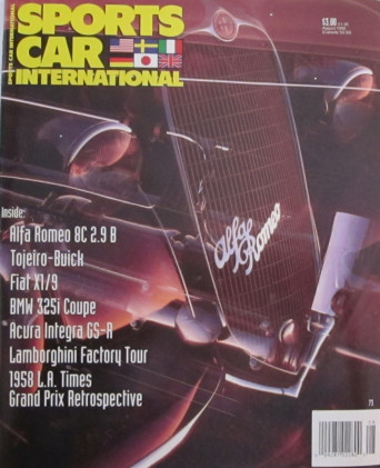SPORTS CAR INTERNATIONAL 1992 AUG - X1/9, GS-R, ALFA 8C 2.9B, TOJEIRO BUICK